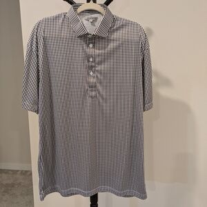 Collars & Co. Black and White Polo Shirt. Men's XL. Stay Crisp Collar.